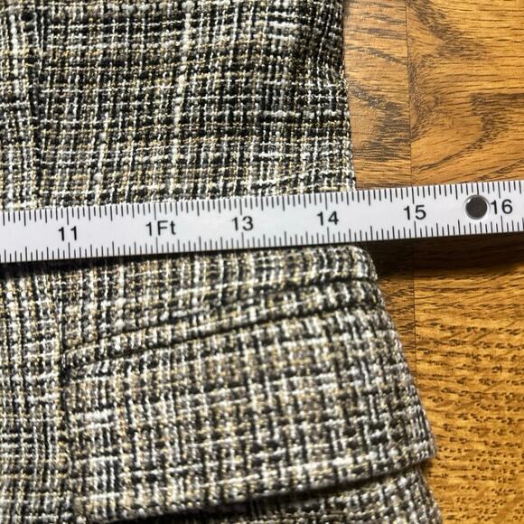 Lulu’s Small Gray Tan Tweed Fitted Double Breasted Classic Neutral Pea Coat - Picture 6 of 7